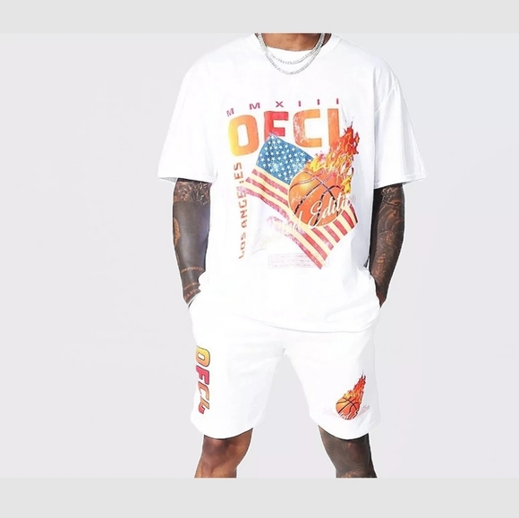 Mens Basketball Graphic Short Set - Picture 1 of 4